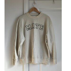 MATE the Label Cream Crew Neck Sweater